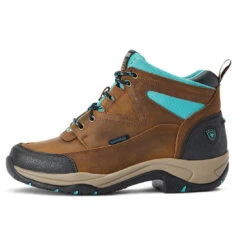 Brown And Turquoise Ariat Terrain H20 Boots For Women 13 Brown And Turquoise Ariat Terrain H20 Boots For Women -Equestrian Supply Store Ariat Boots Terrain H20 Brown Turquoise Ladies 7