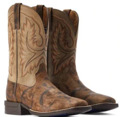 Ariat Men's Wilder Antique Grey & Brown Bomber Western Boots -Equestrian Supply Store Ariat Western Boots Wilder Antique Grey Brown Bomber Mens 3