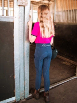 Child's Navy Lexington Tights In Earlwood -Equestrian Supply Store Earlwood Lexington Tights Navy Childs 6