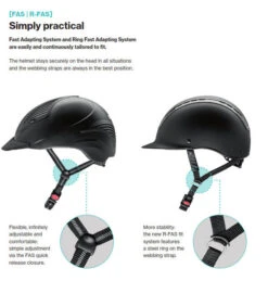 Helmet Uvex Onyxx Matt Black 49cm-54cm -Equestrian Supply Store Uvex Helmet Onyxx Matt Black 49cm 54cm 6