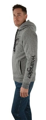 Equestrian Supply Store 5 Equestrian Supply Store -Equestrian Supply Store Wrangler Hoodie Mark Zip Through Charcoal Marle Mens 2
