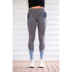 BARE Equestrian Riding Tights - Grey Ice Blue For Optimal Performance 6 BARE Equestrian Riding Tights - Grey Ice Blue For Optimal Performance -Equestrian Supply Store bare equestrian performance riding tights grey ice blue southern sport horses 3