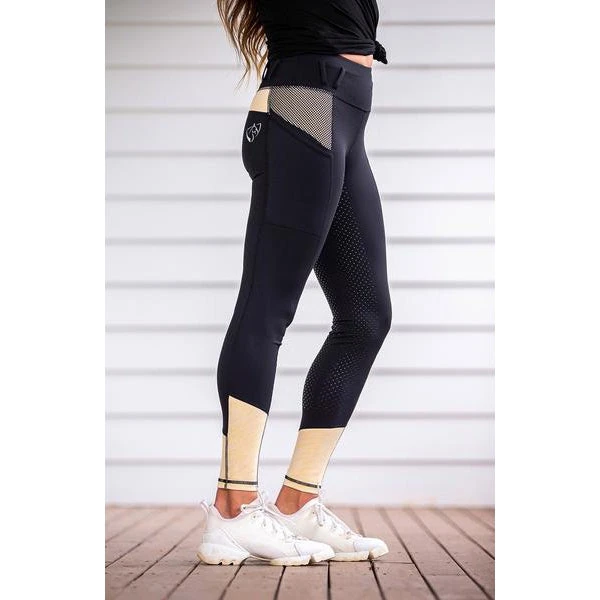 BARE Equestrian Lemon Performance Riding Tights 3 BARE Equestrian Lemon Performance Riding Tights - Image 3