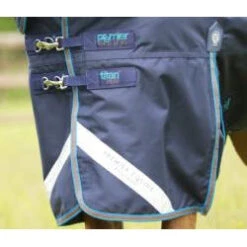 Navy PEI Titan 200g Turnout Rug With Detachable Neck - High-Quality Equestrian Product -Equestrian Supply Store navy pei titan 200g turnout rug with detachable neck high quality equestrian product vivarchie equestrian 5